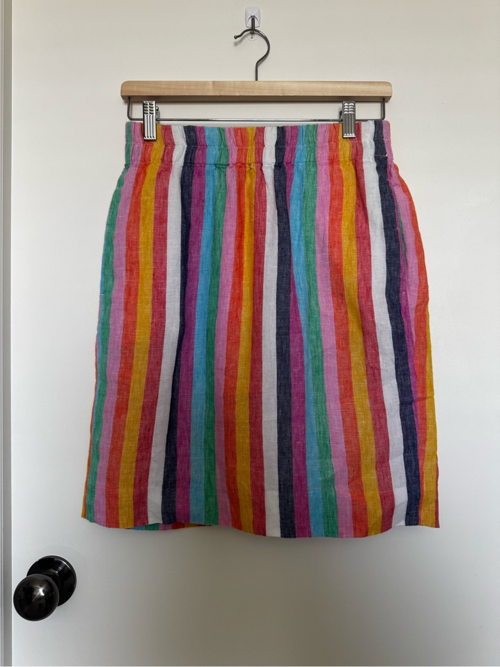 JCrew colorful stripe pull on skirt